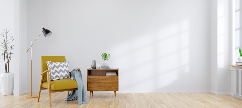 Modern,Mid,Century,And,Minimalist,Interior,Of,Living,Room,Yellow